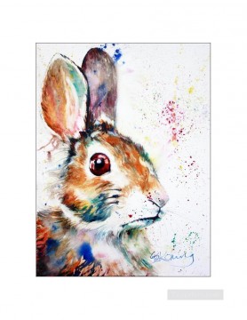 ウサギ バニー ウサギ Painting - バニースプラッタ
